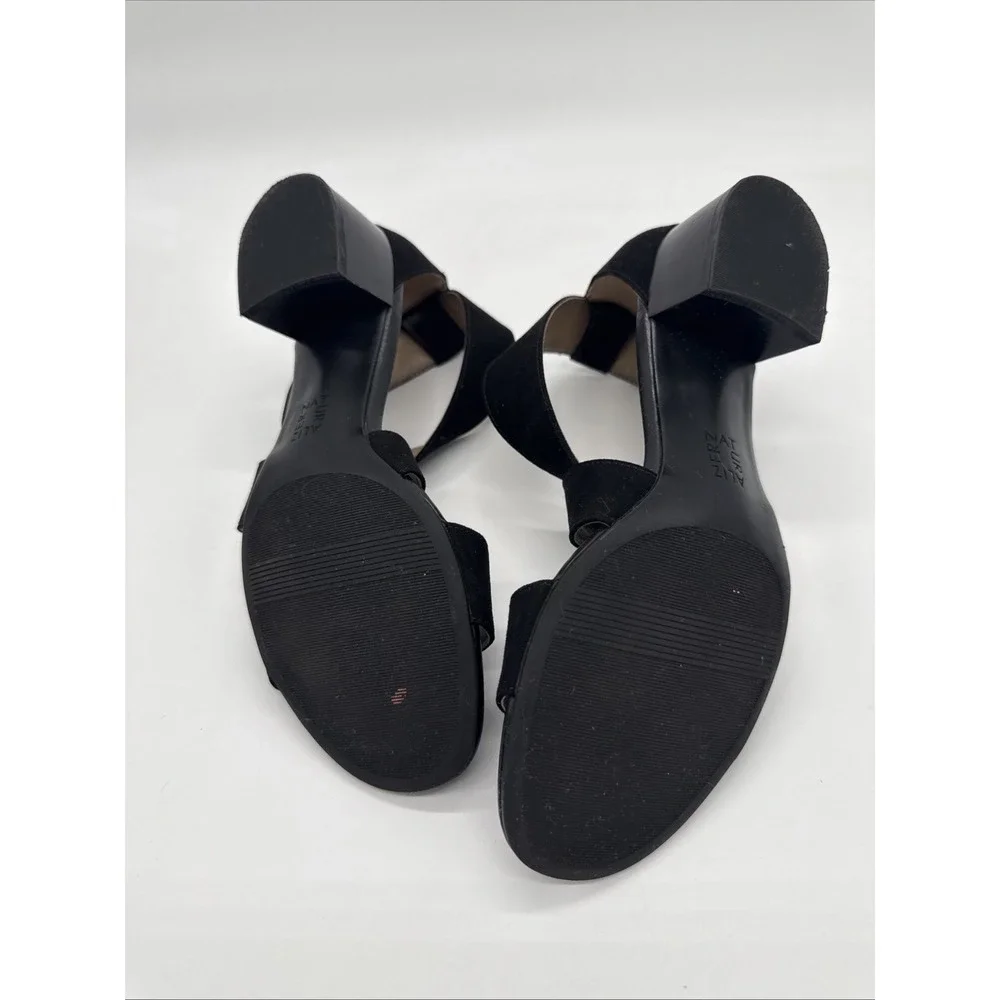 Naturalizer Adele Faux Suede Sandals Shoes -  Size 9 M - Black